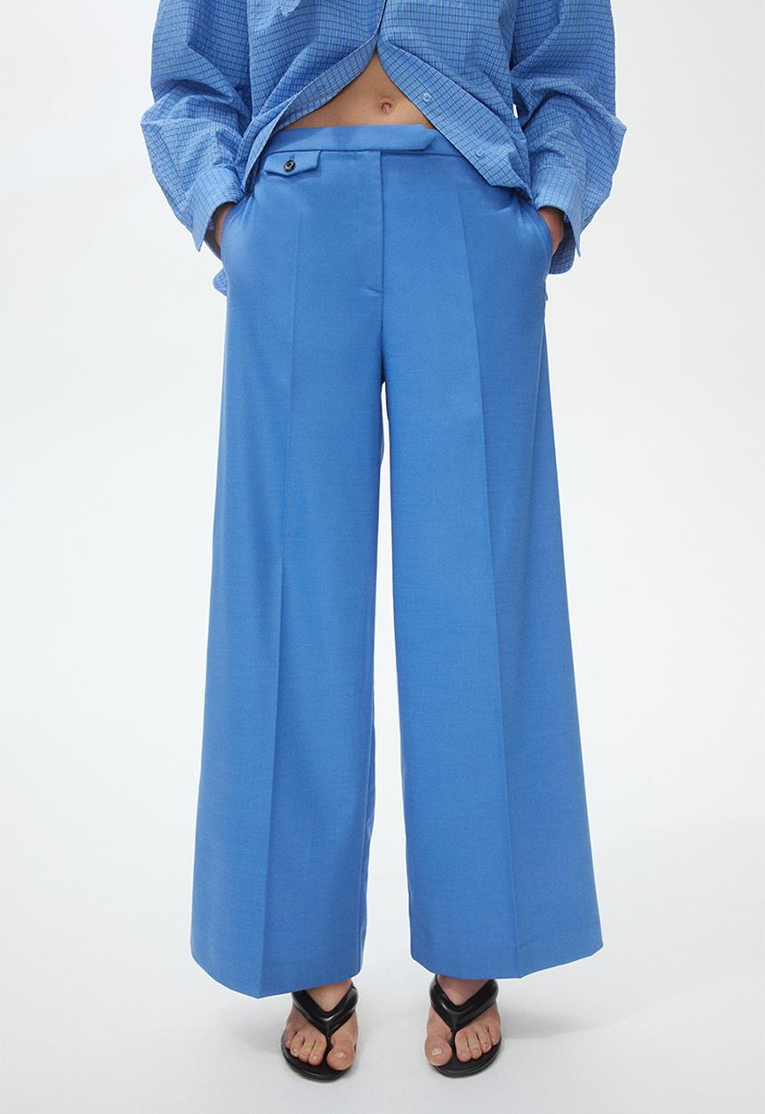 H&M - Straight tailored trousers - blue