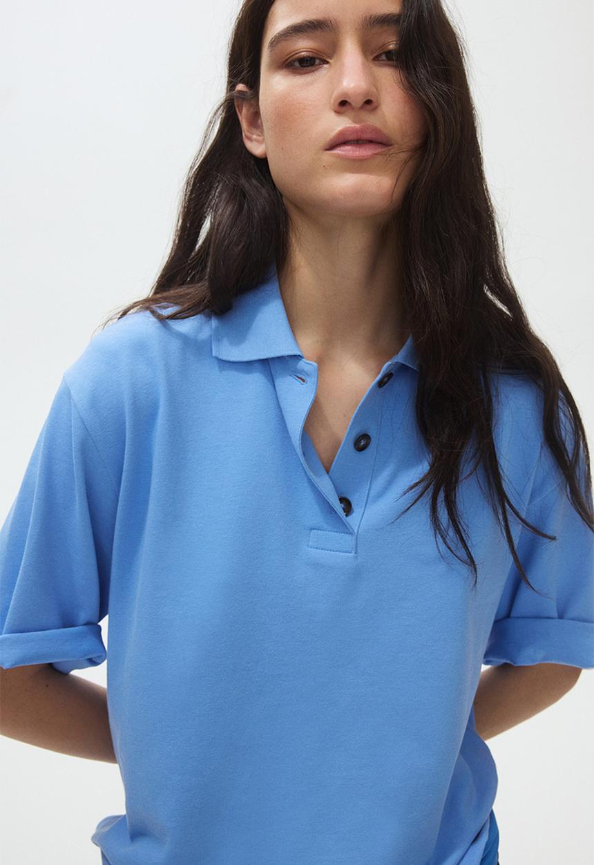H&M - Cotton polo shirt - light blue