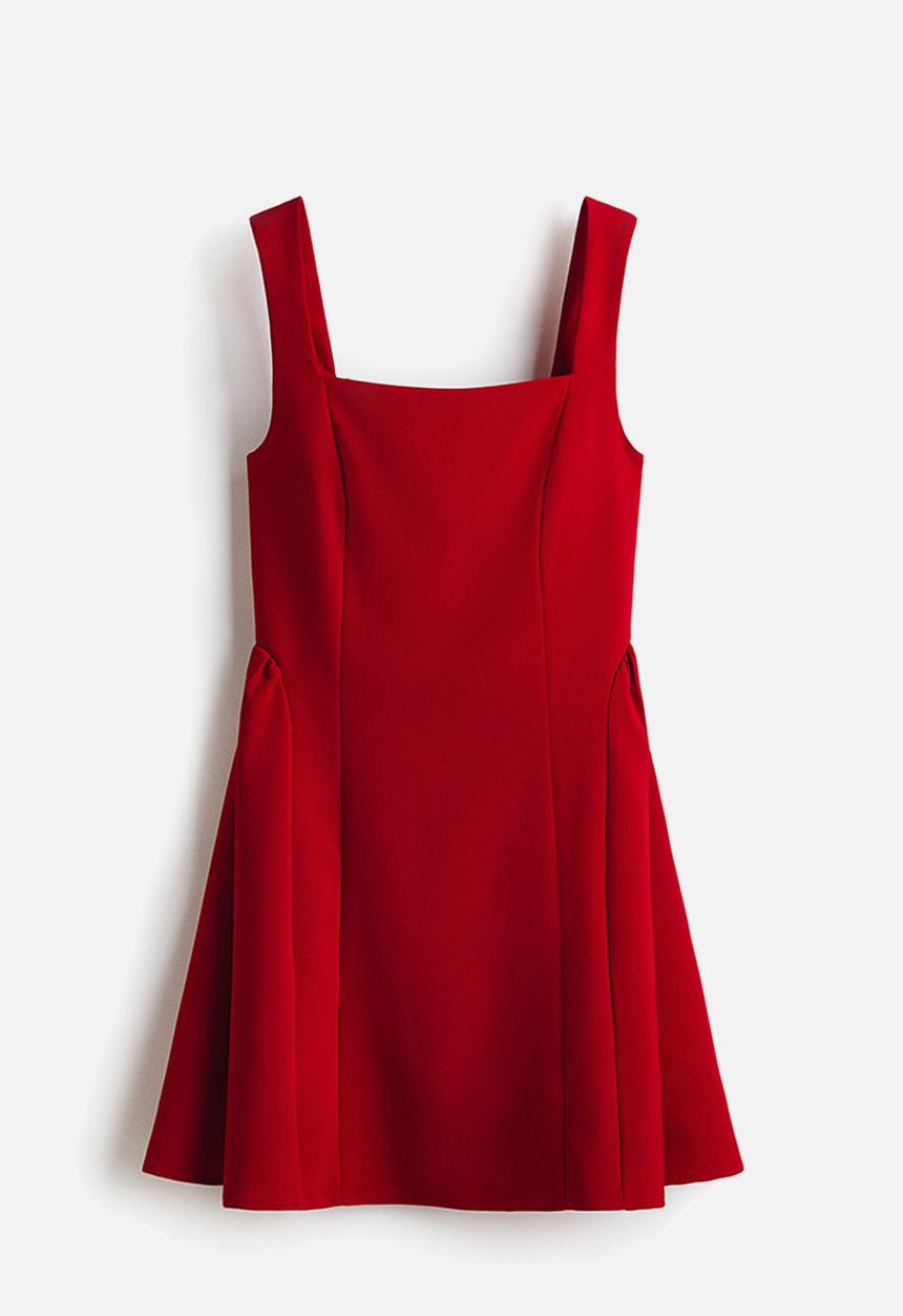H&M - Flared-skirt dress - red