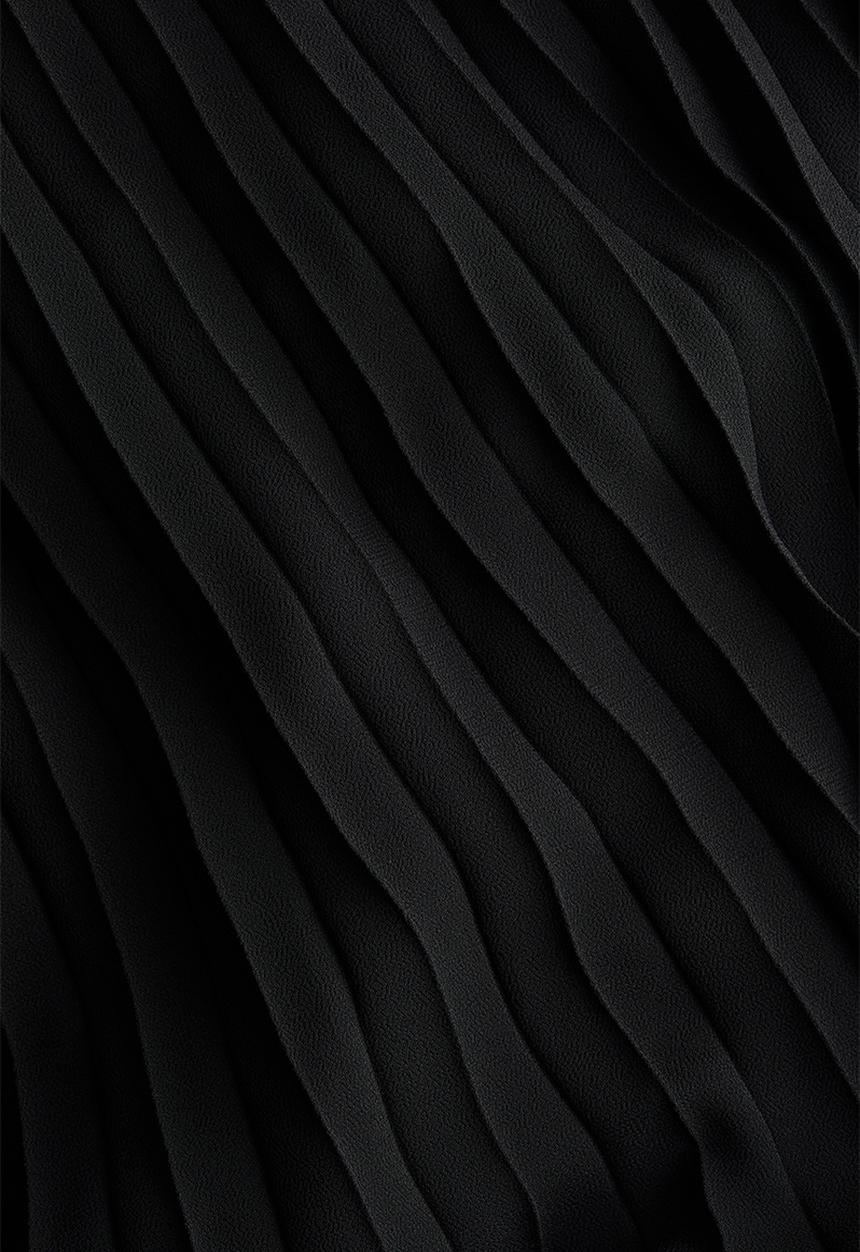 H&M - Pleated chiffon skirt - black