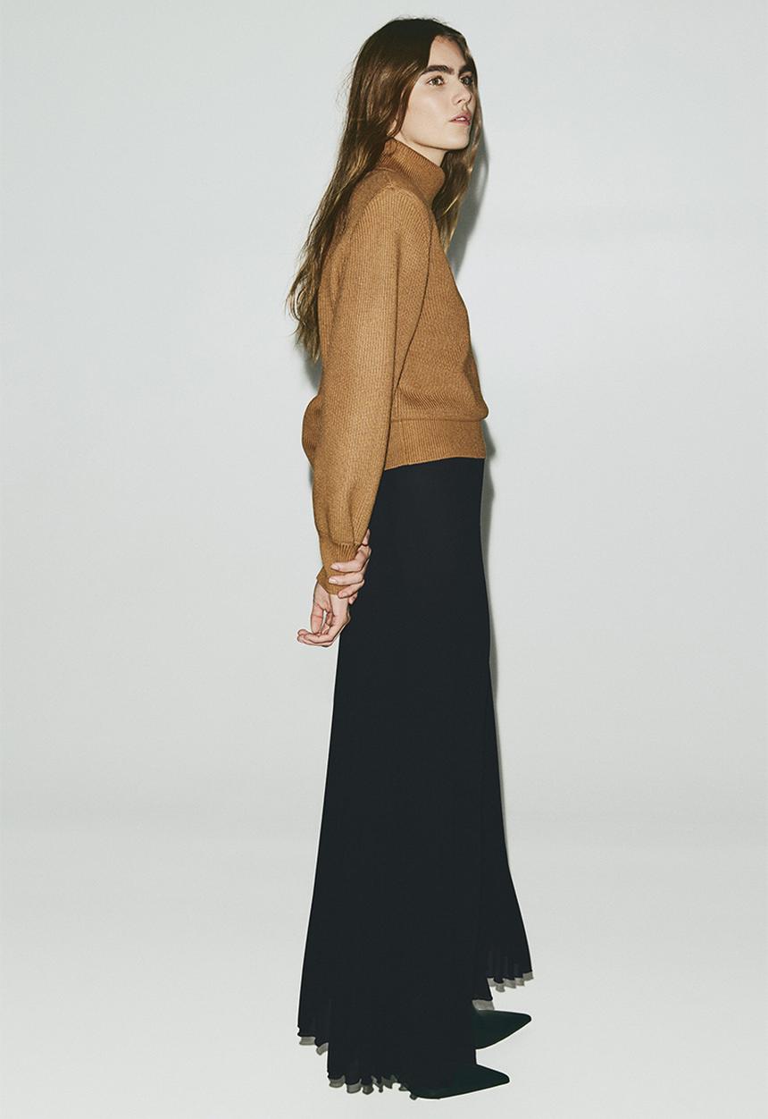 H&M - Pleated chiffon skirt - black
