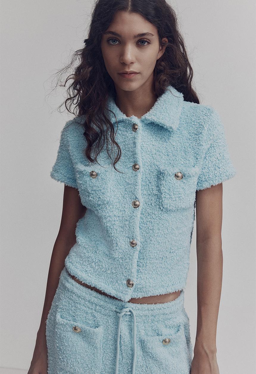 H&M - Fluffy sweatpants - light turquoise
