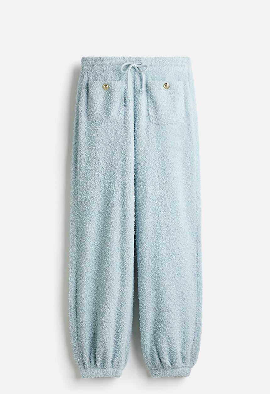 H&M - Fluffy sweatpants - light turquoise