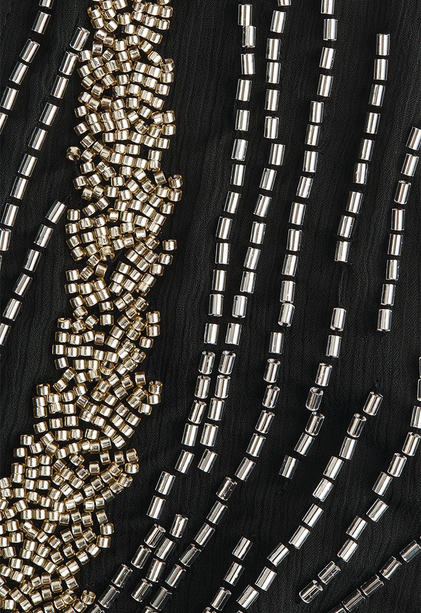 H&M - Embellished halterneck top - black