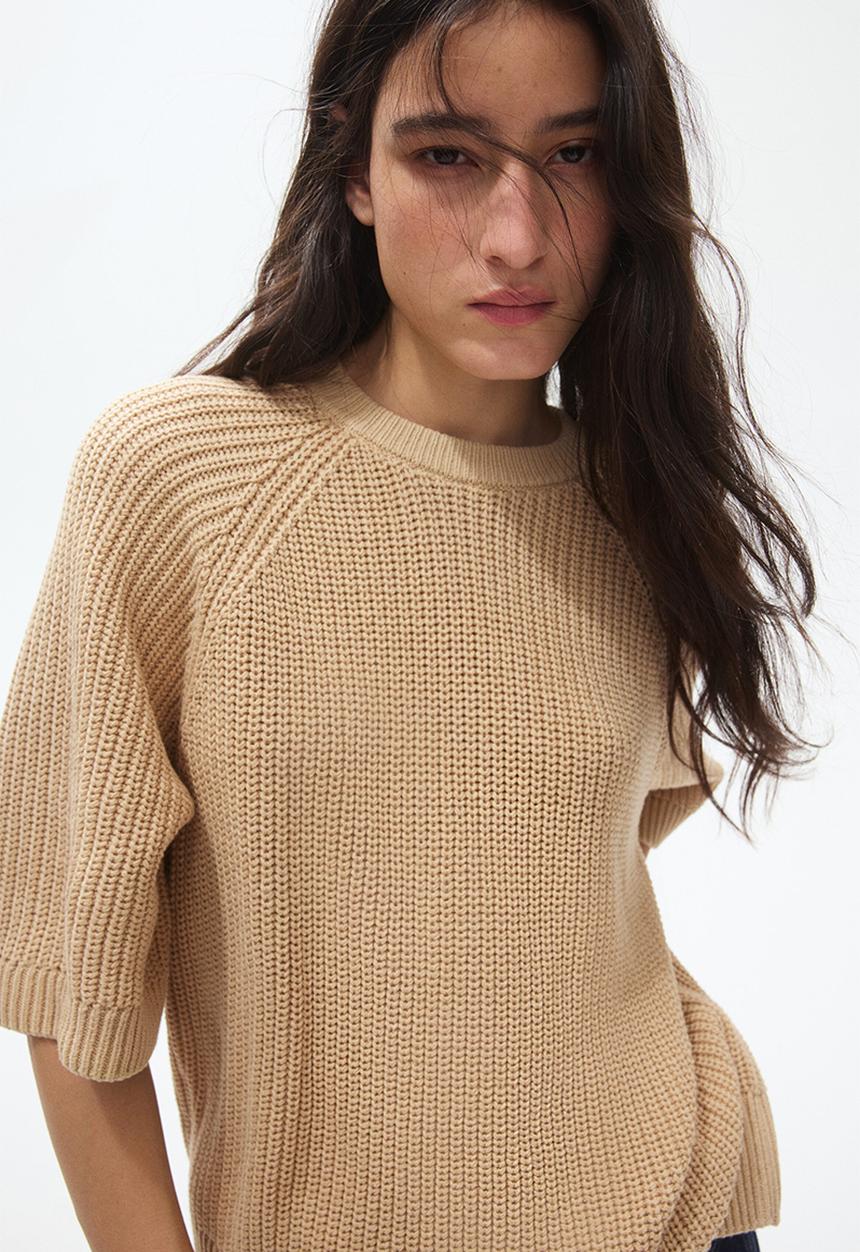 H&M - Short-sleeved jumper - beige