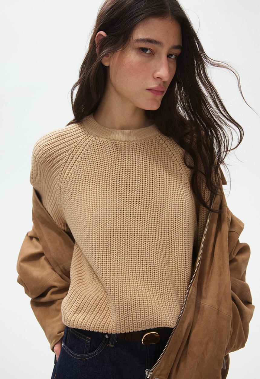 H&M - Short-sleeved jumper - beige