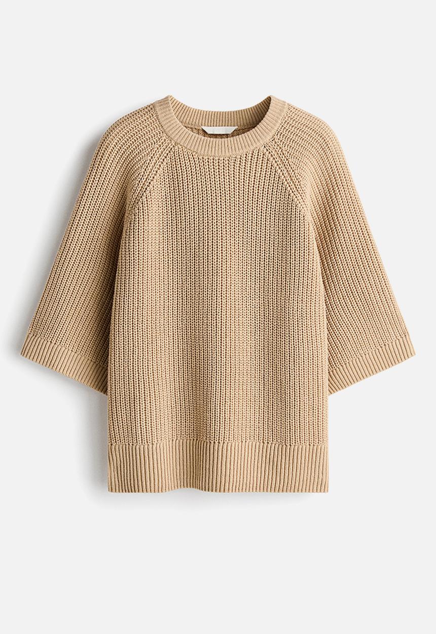 H&M - Short-sleeved jumper - beige