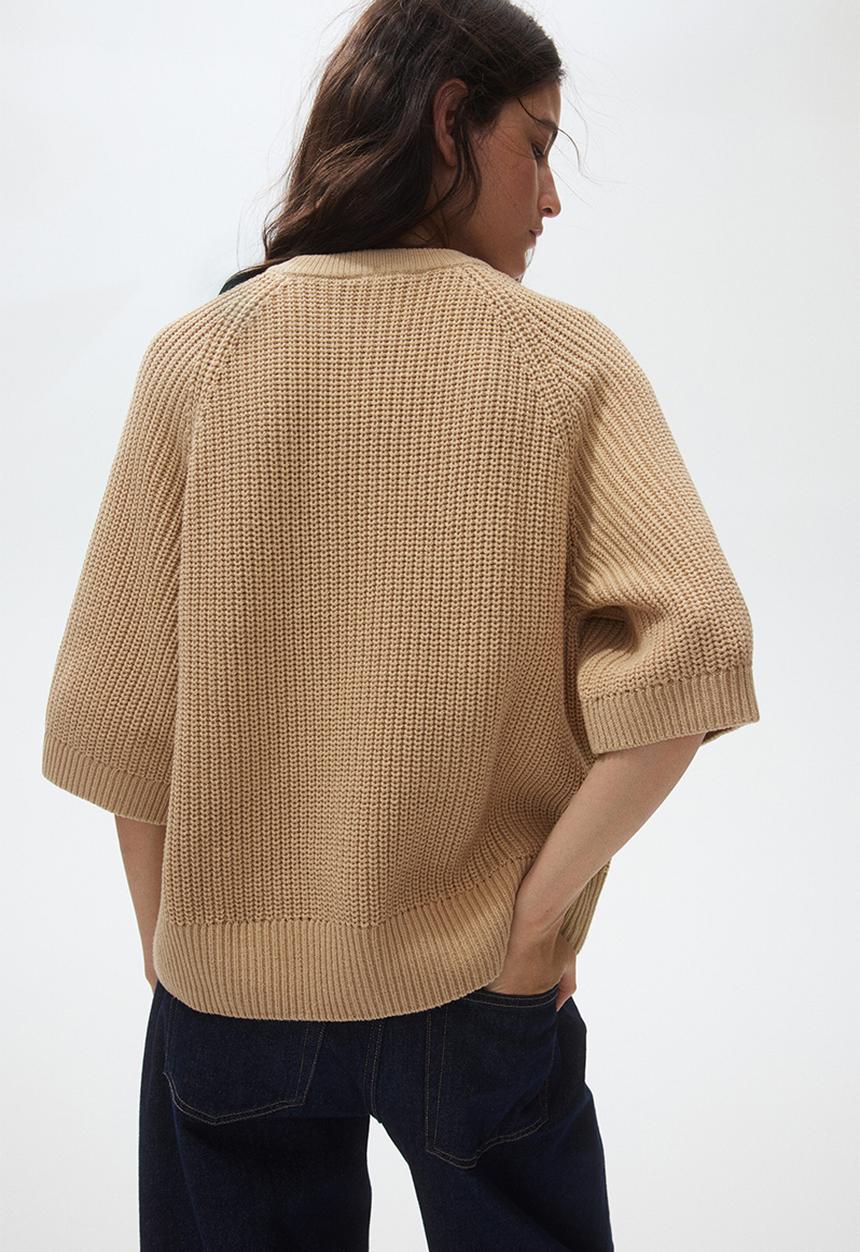 H&M - Short-sleeved jumper - beige