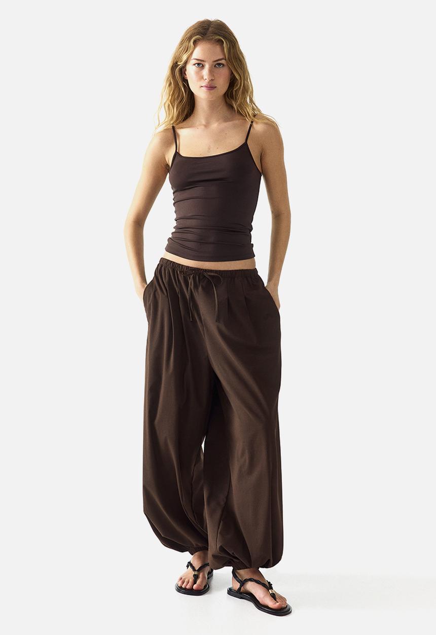 H&M - Balloon drawstring trousers - dark brown