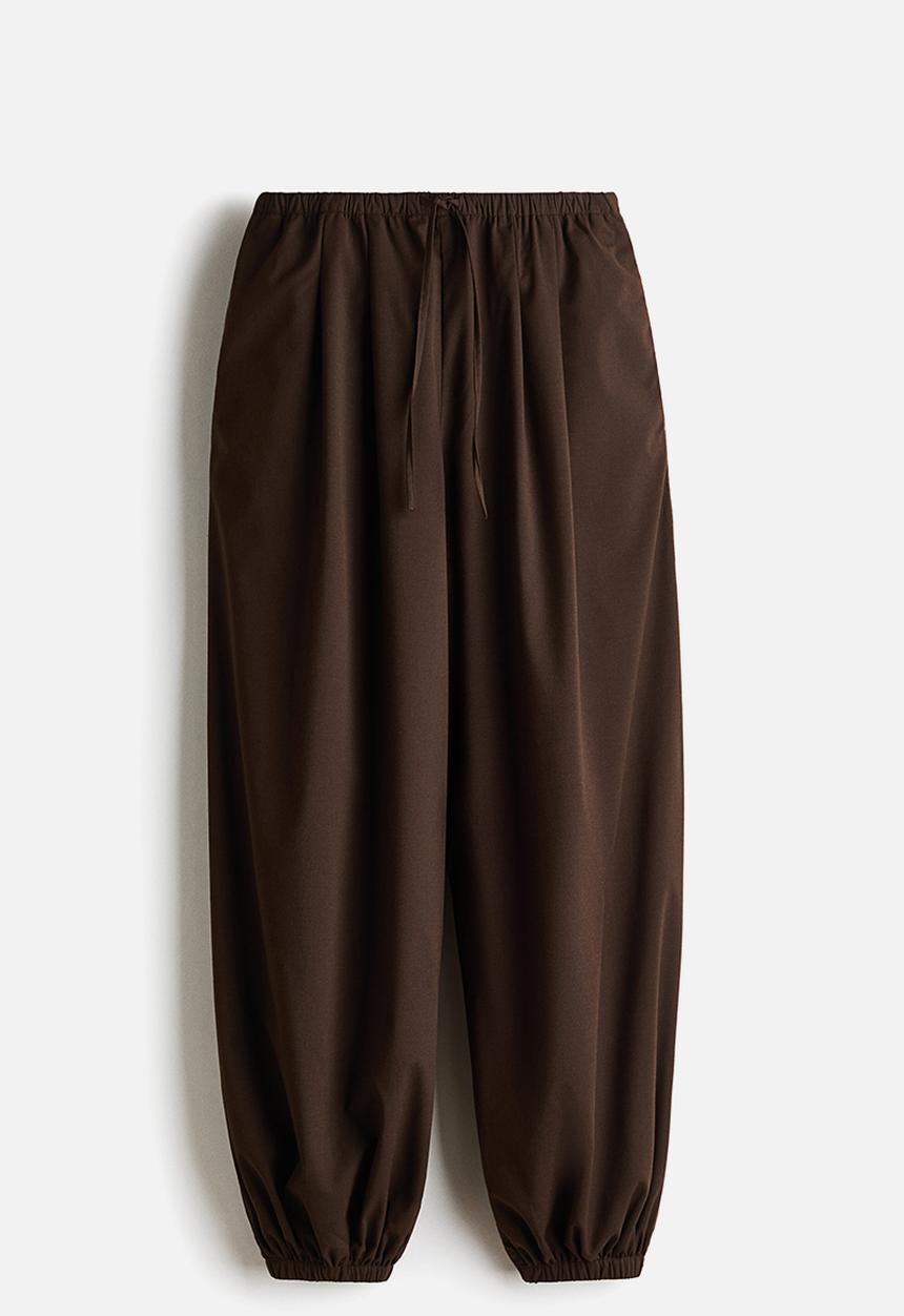 H&M - Balloon drawstring trousers - dark brown