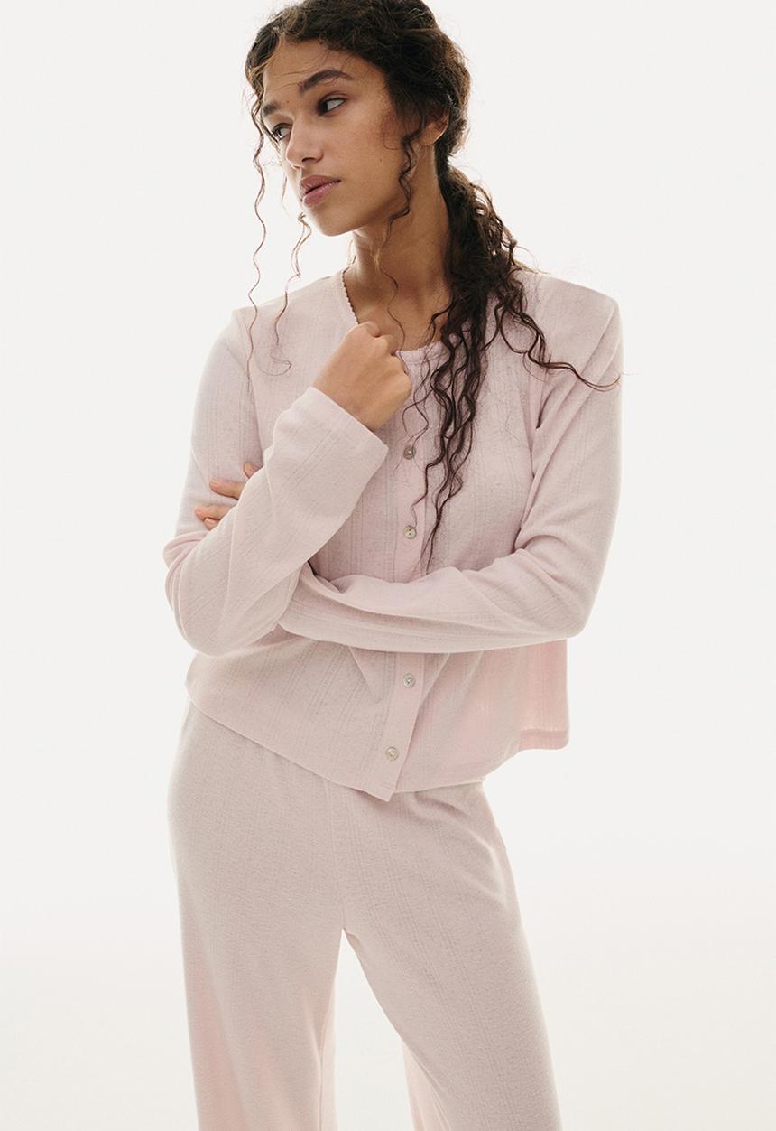 H&M - Pointelle jersey pyjamas - powder pink