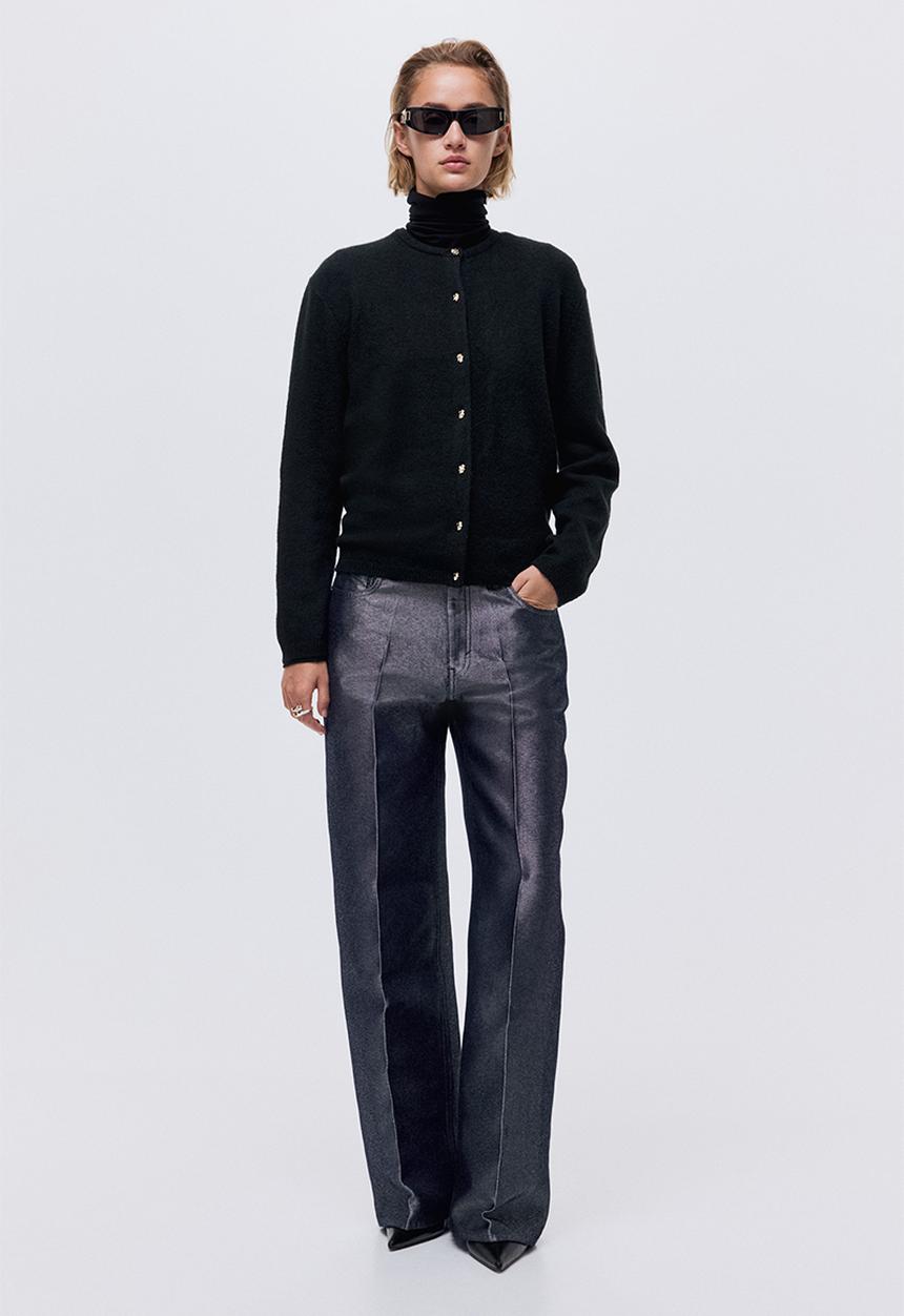 H&M - Fine-knit cardigan - black