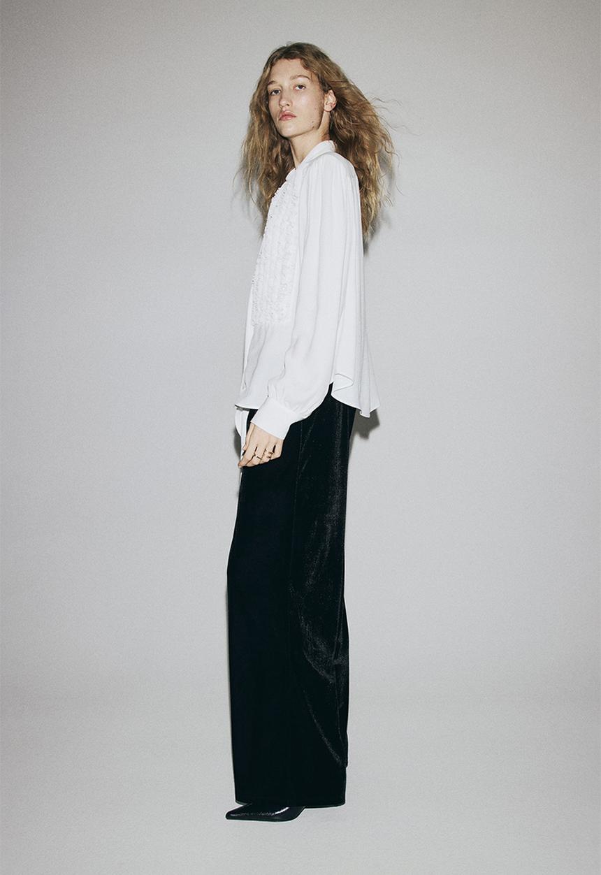 H&M - Velour trousers - black