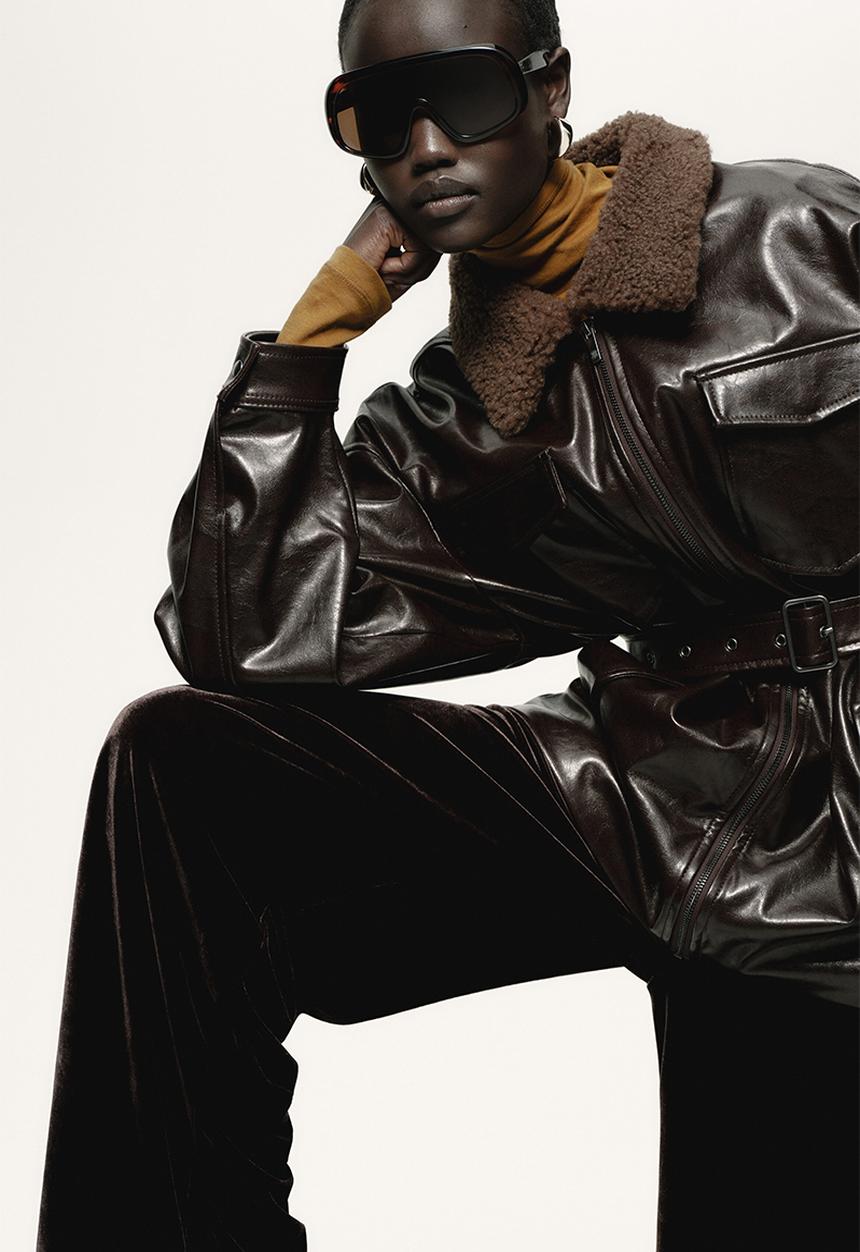 H&M - Velour trousers - dark brown