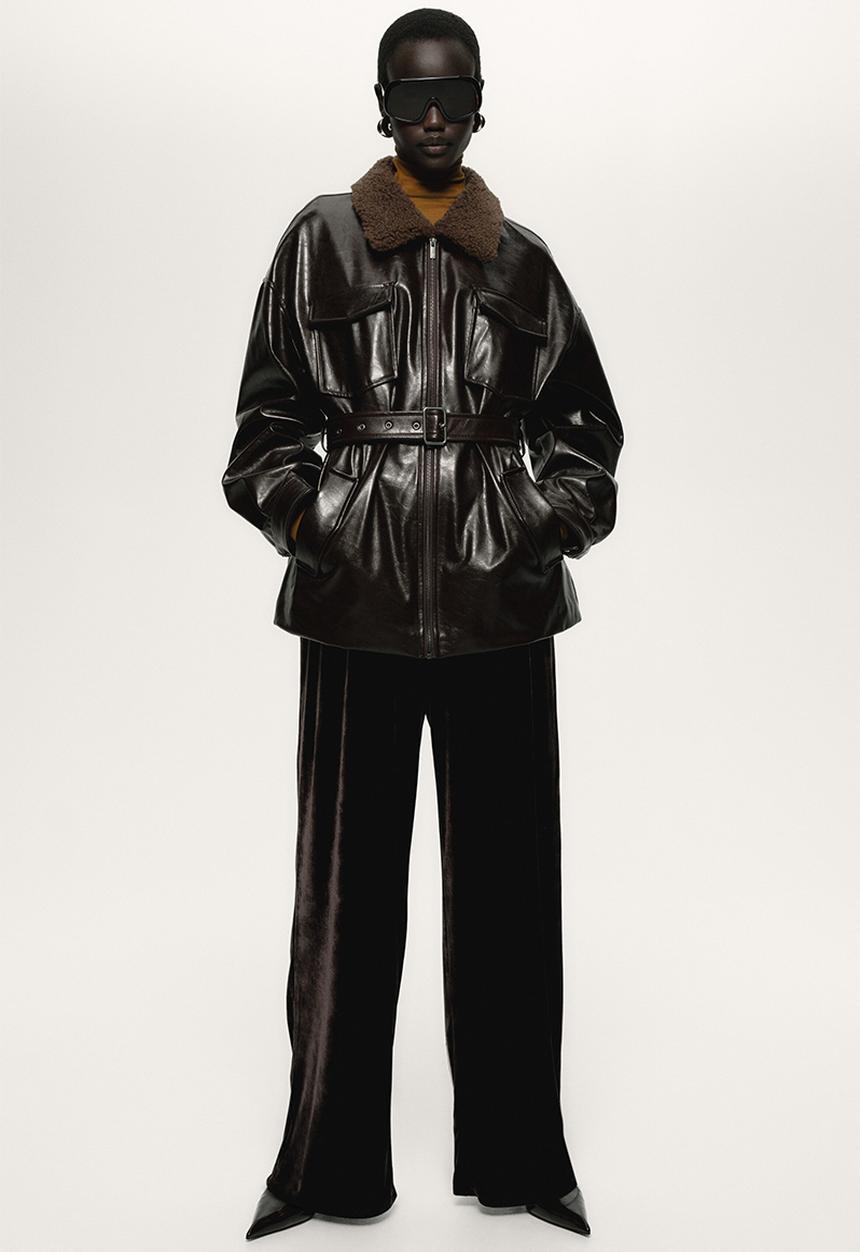 H&M - Velour trousers - dark brown