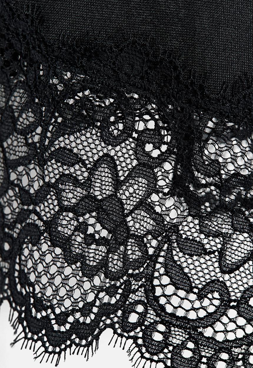 H&M - Lace-trimmed strappy top - black