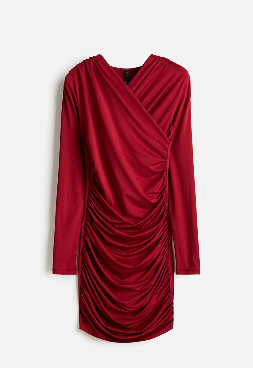 H&M - Draped jersey dress - red