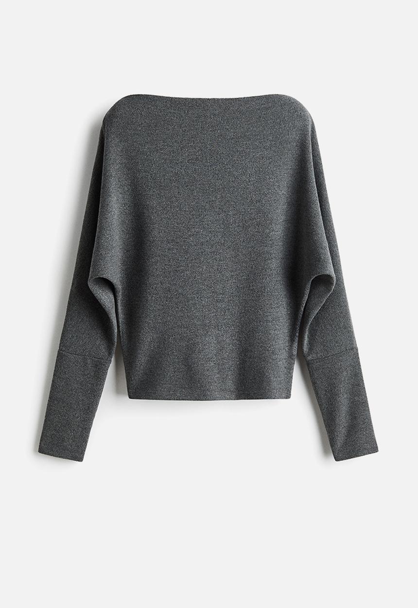H&M - Dolman-sleeved top - dark grey marl