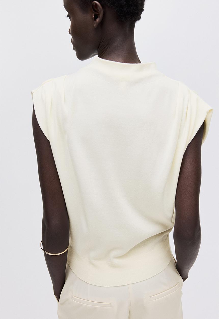 H&M - Fine-knit top - light beige