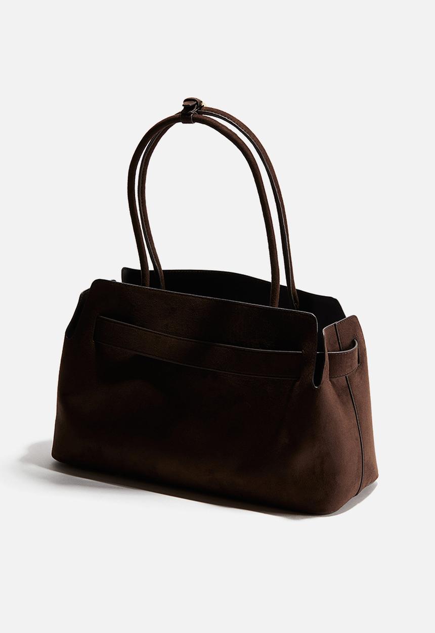 H&M - Strap-detail tote bag - dark brown