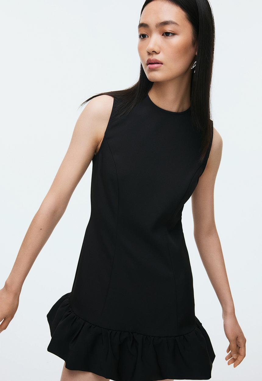 H&M - Open-back mini dress - black