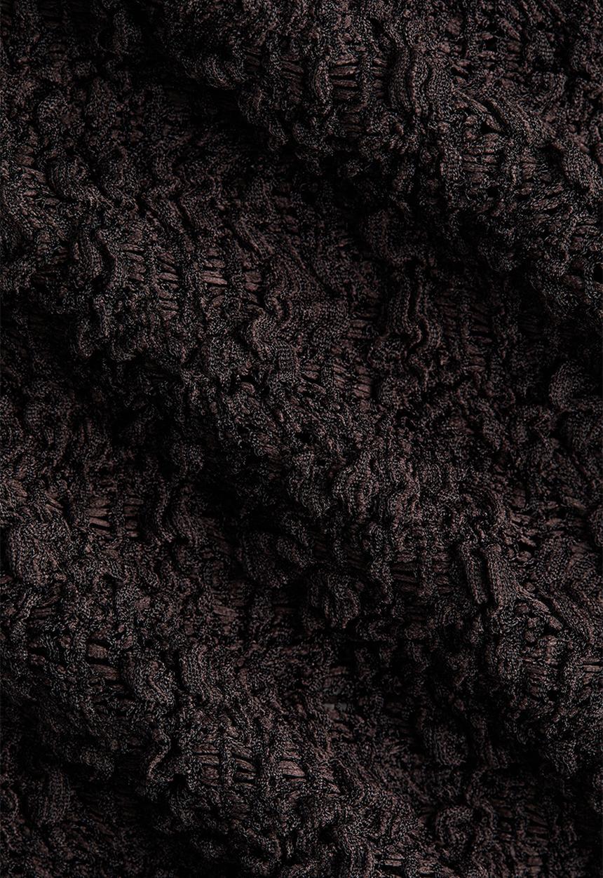 H&M - Lace-look jersey top - dark brown