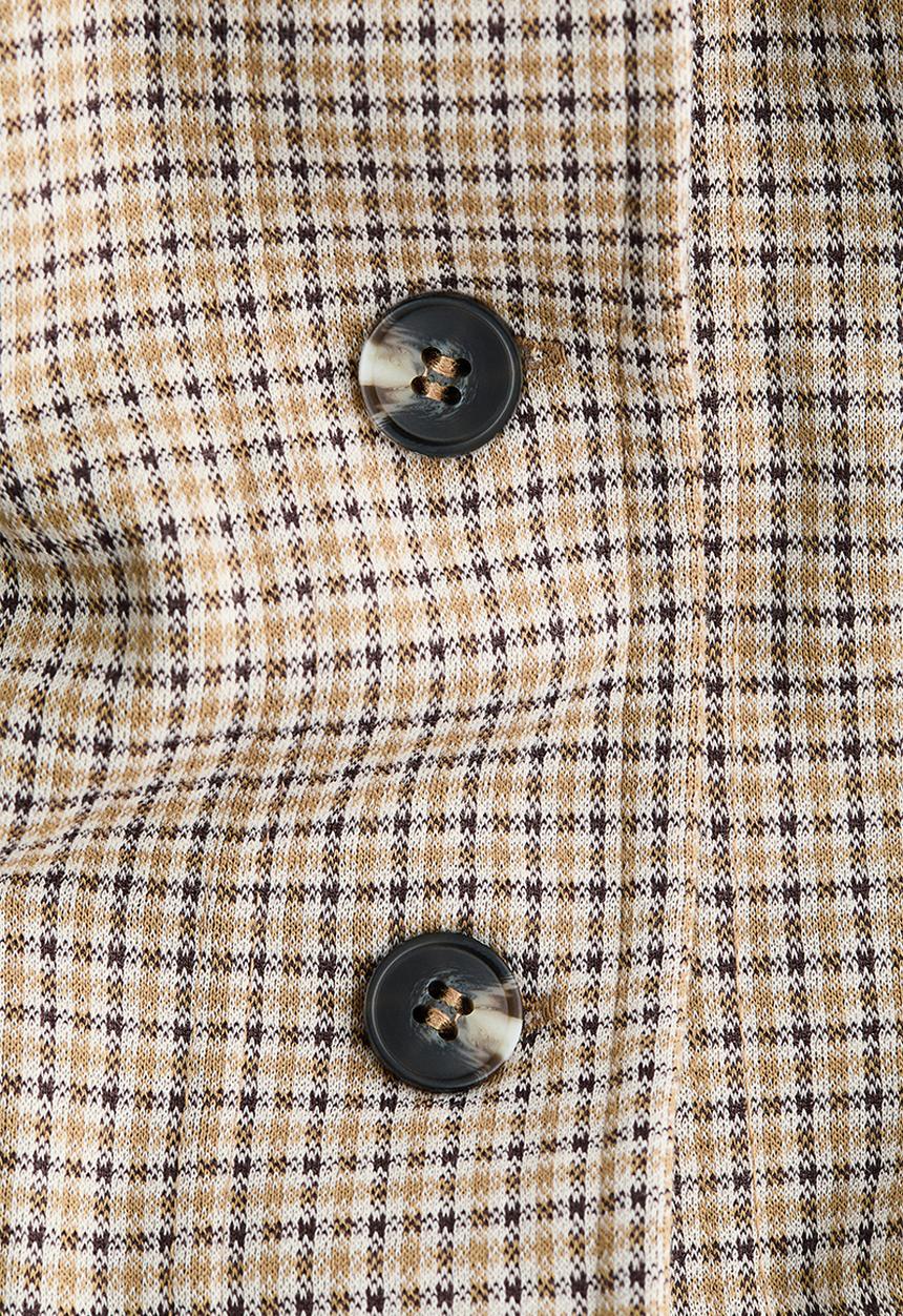 H&M - Jacquard-jersey waistcoat - beige/checked