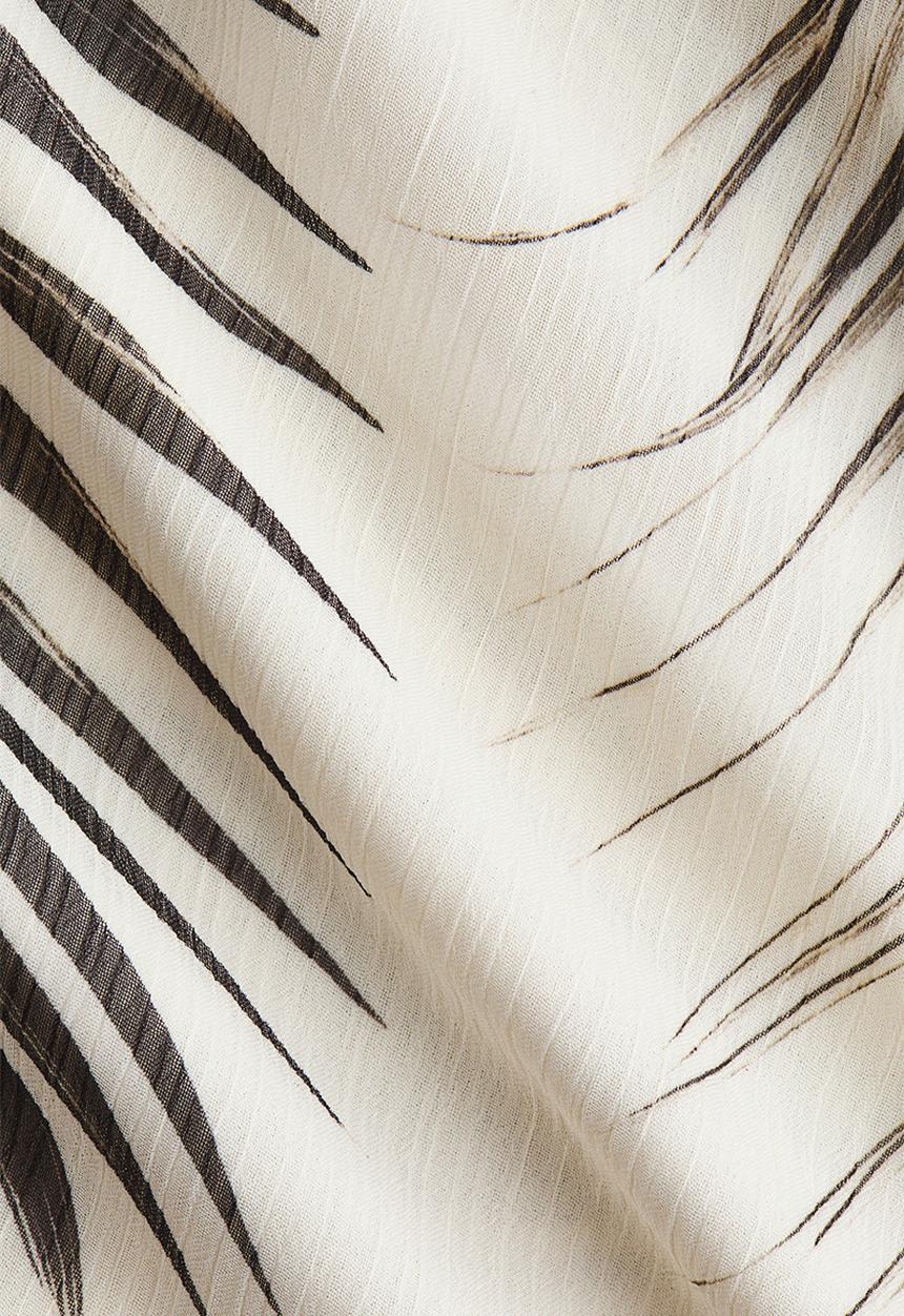 H&M - Scarf-detail dress - cream/patterned