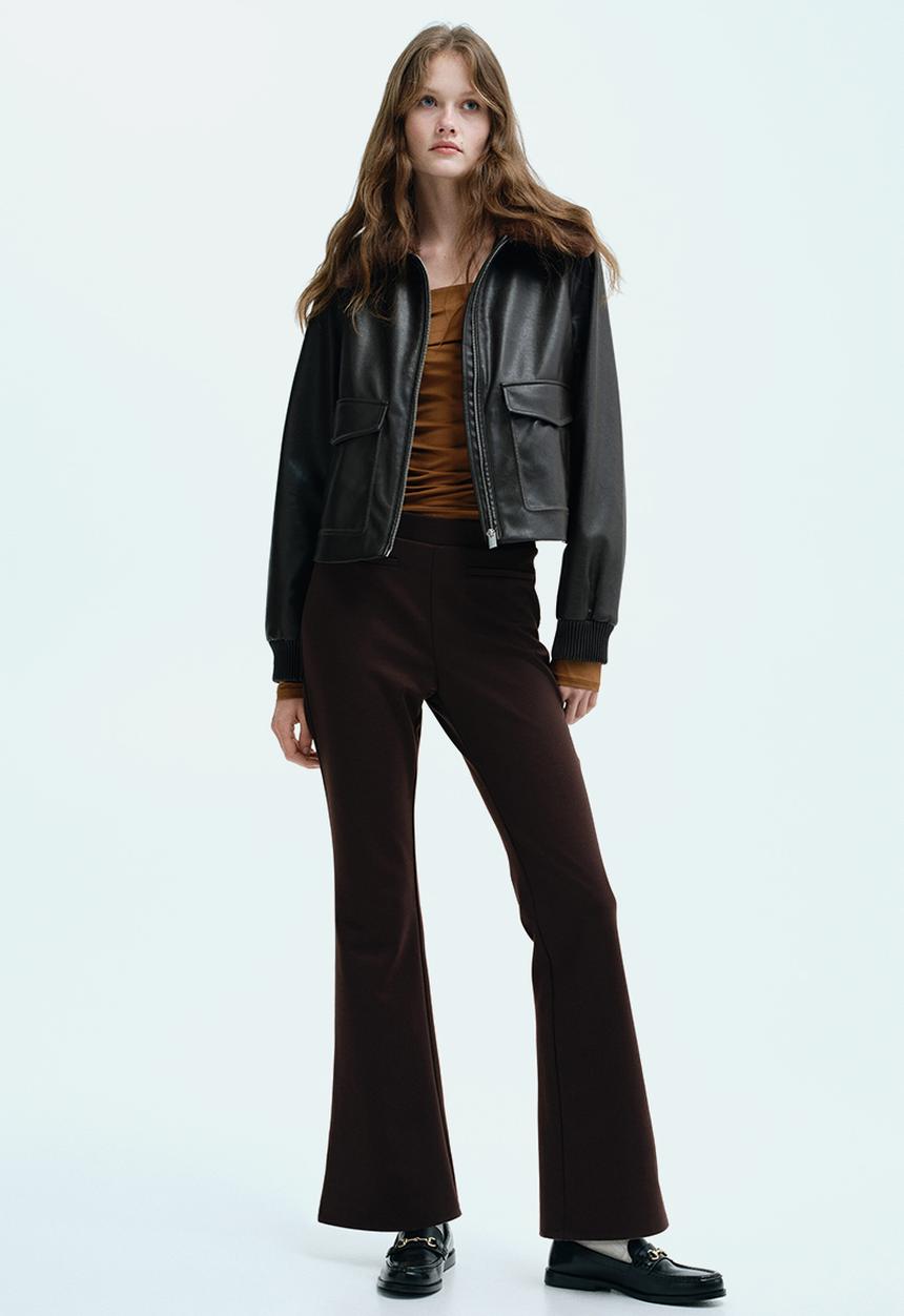 H&M - Flared trousers - dark brown
