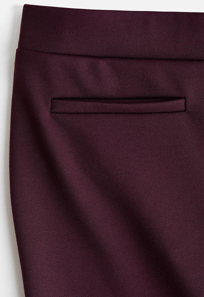 H&M - Flared trousers - plum red