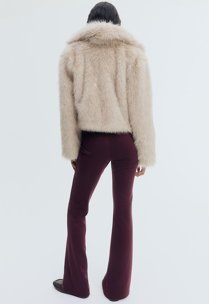 H&M - Flared trousers - plum red