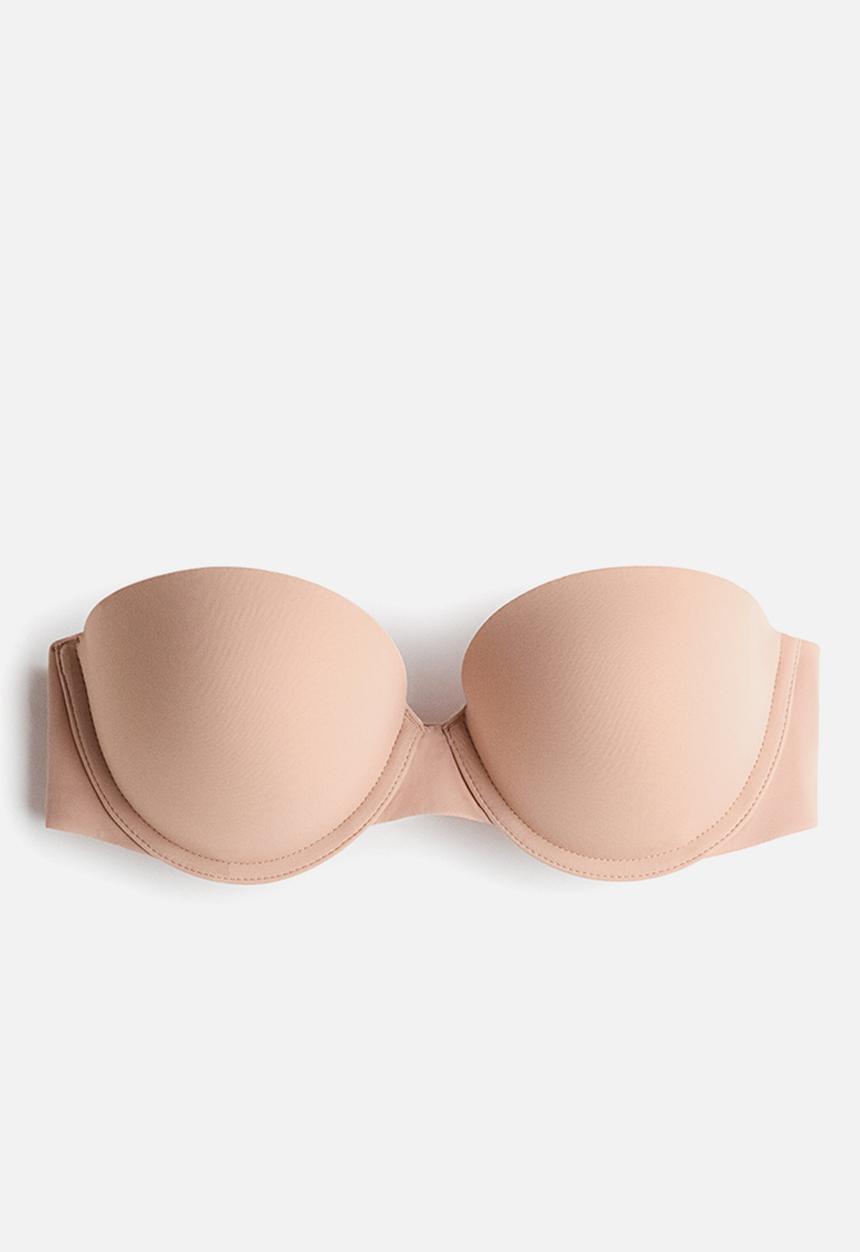 H&M - Push-up microfibre balconette bra - beige