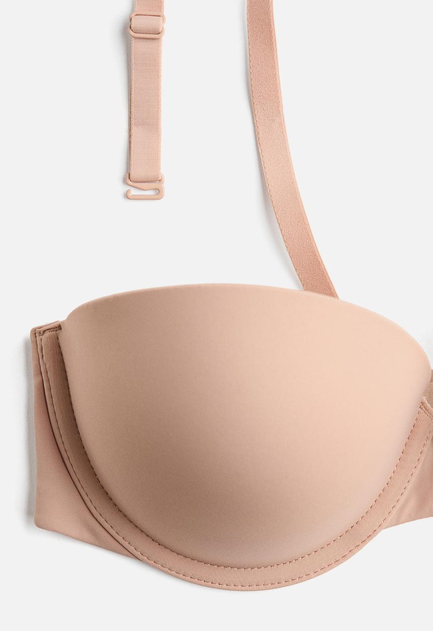 H&M - Push-up microfibre balconette bra - beige