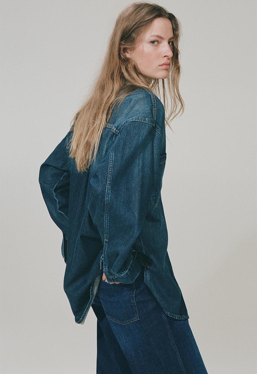 H&M - Wide high jeans - dark denim blue