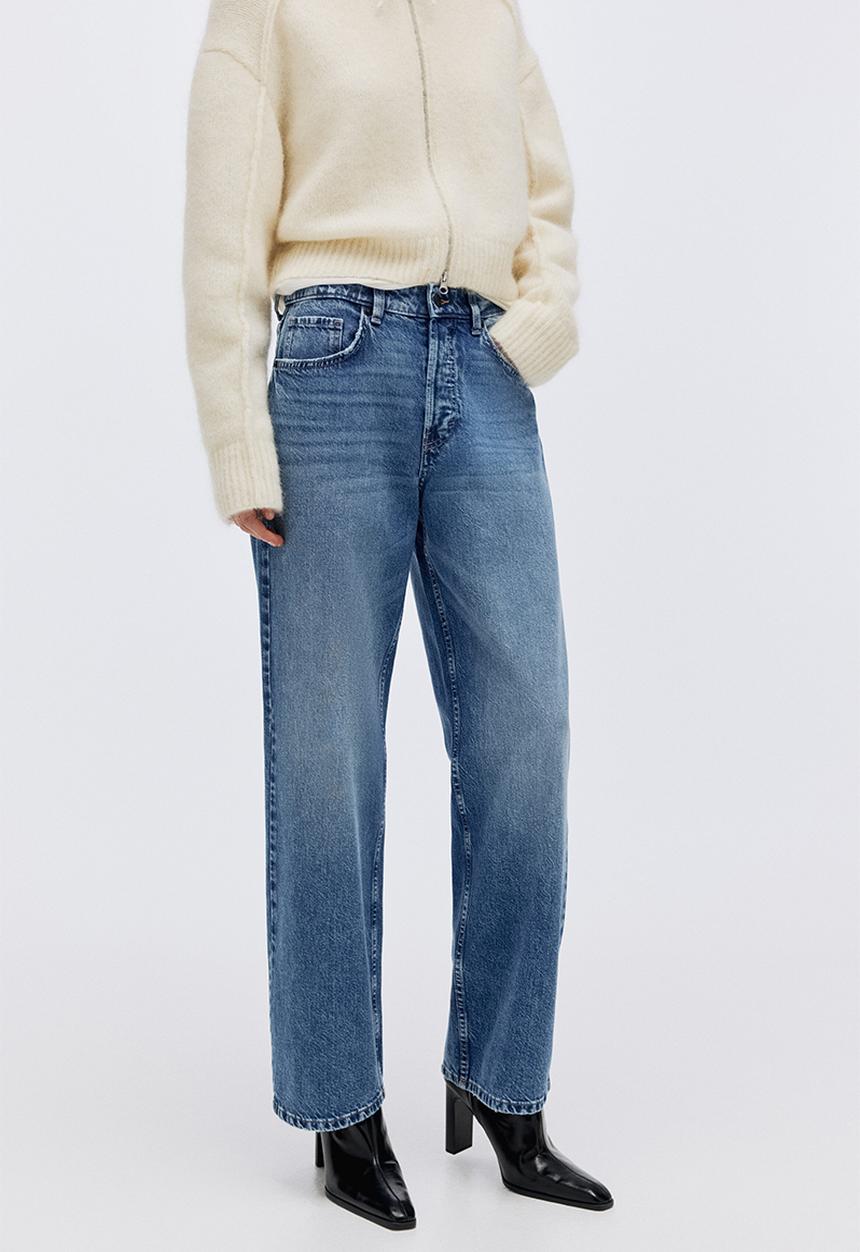H&M - Wide regular jeans - denim blue