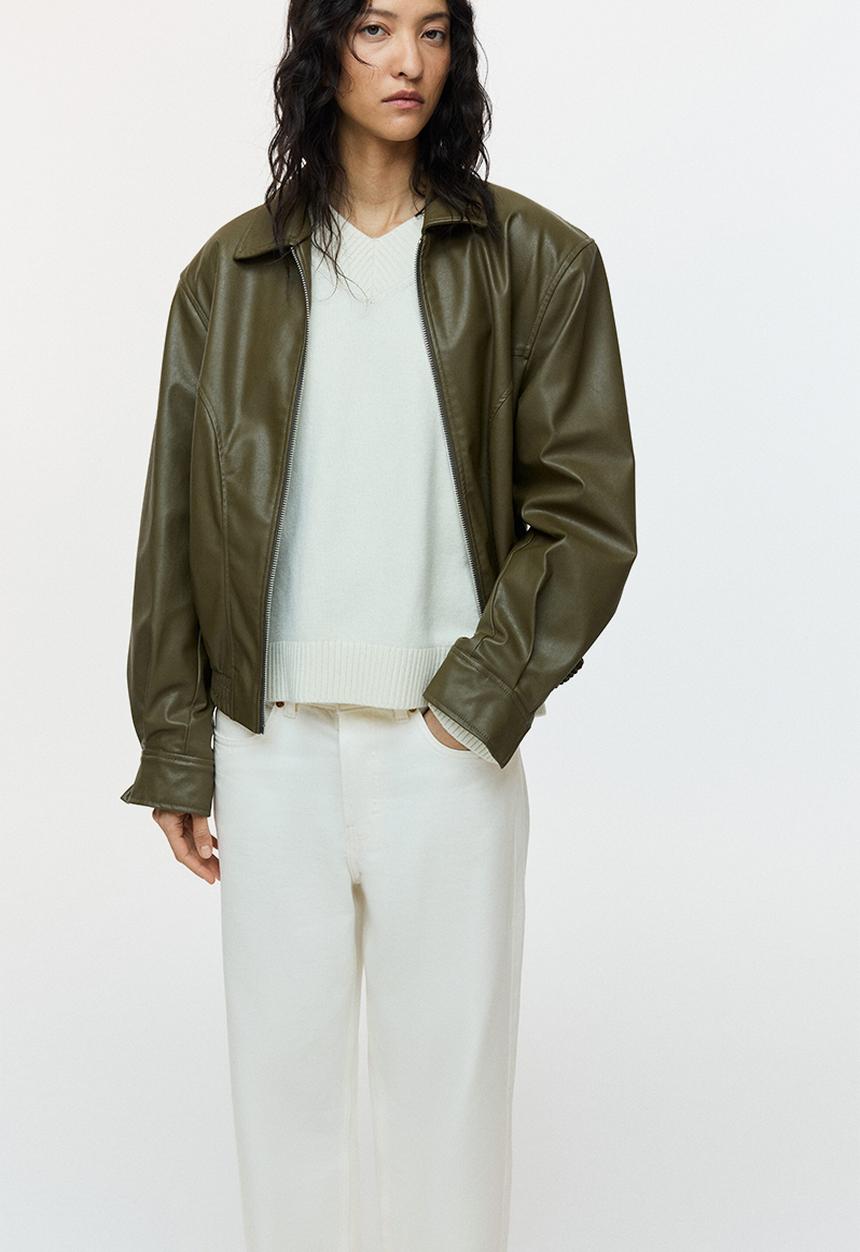 H&M - Wide regular jeans - white