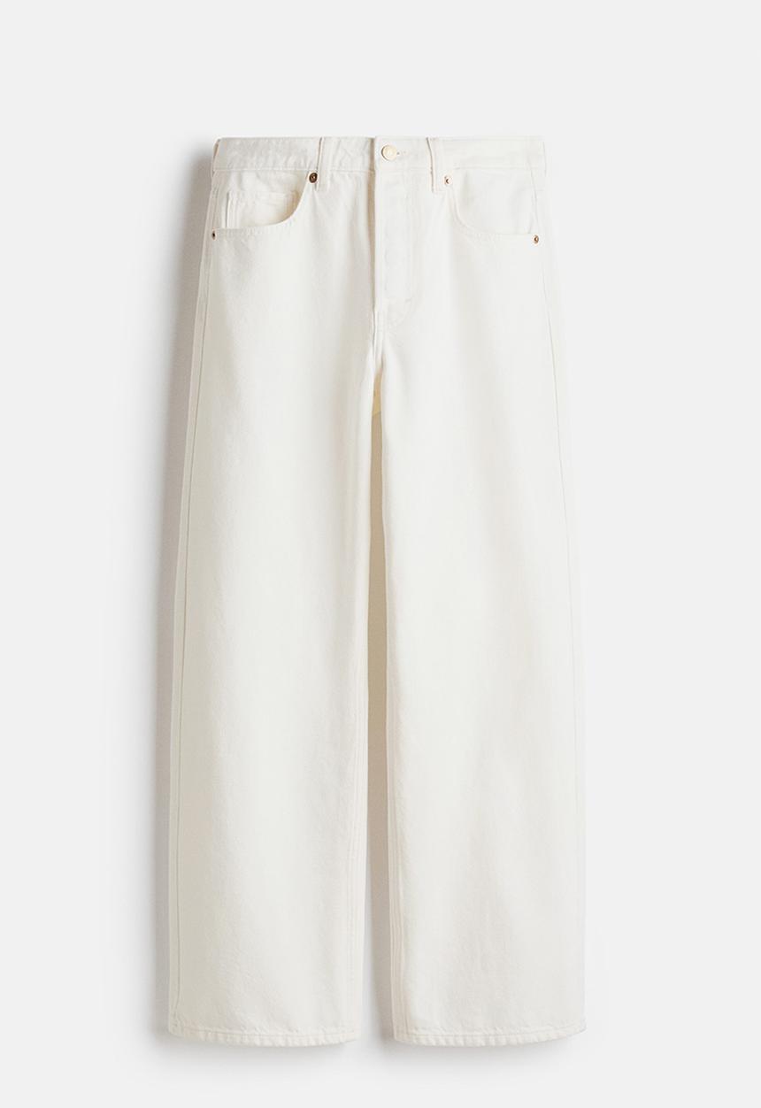 H&M - Wide regular jeans - white