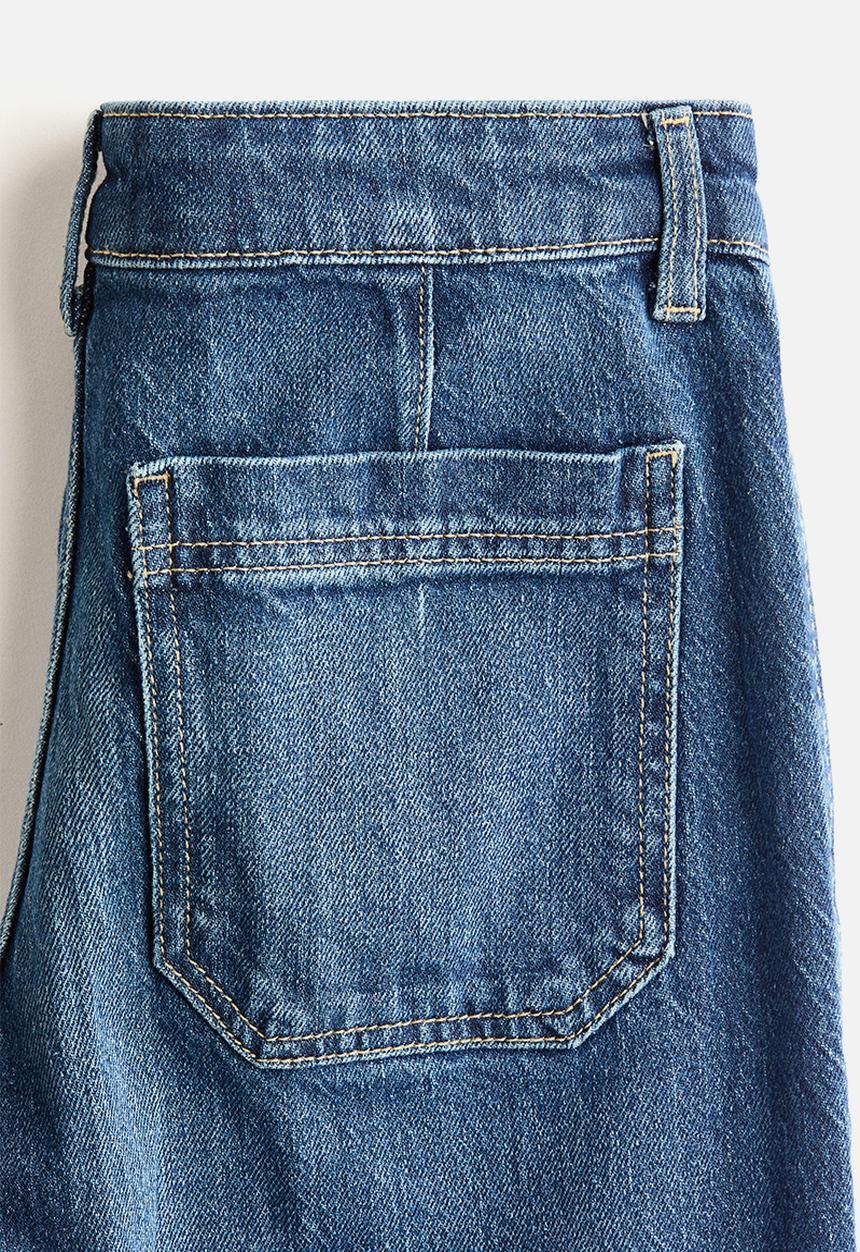 H&M - Wide high jeans - dark denim blue