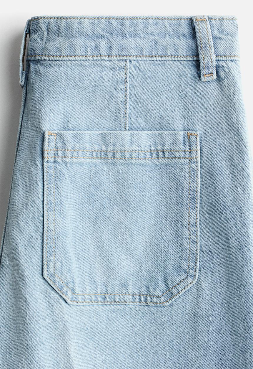 H&M - Wide high jeans - light denim blue