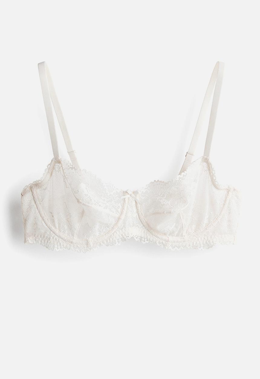 H&M - Underwired lace bra - white