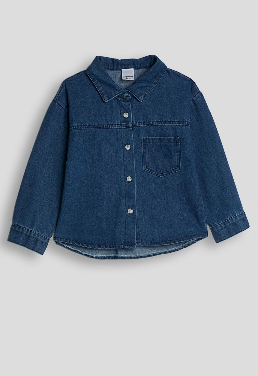Pop Candy - Denim shirt with jeans - blue