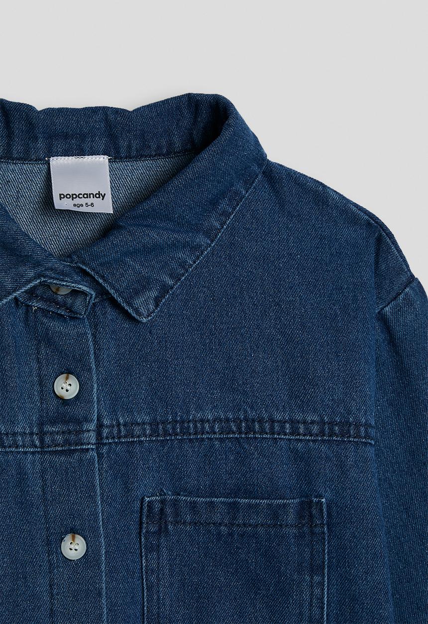 Pop Candy - Denim shirt with jeans - blue