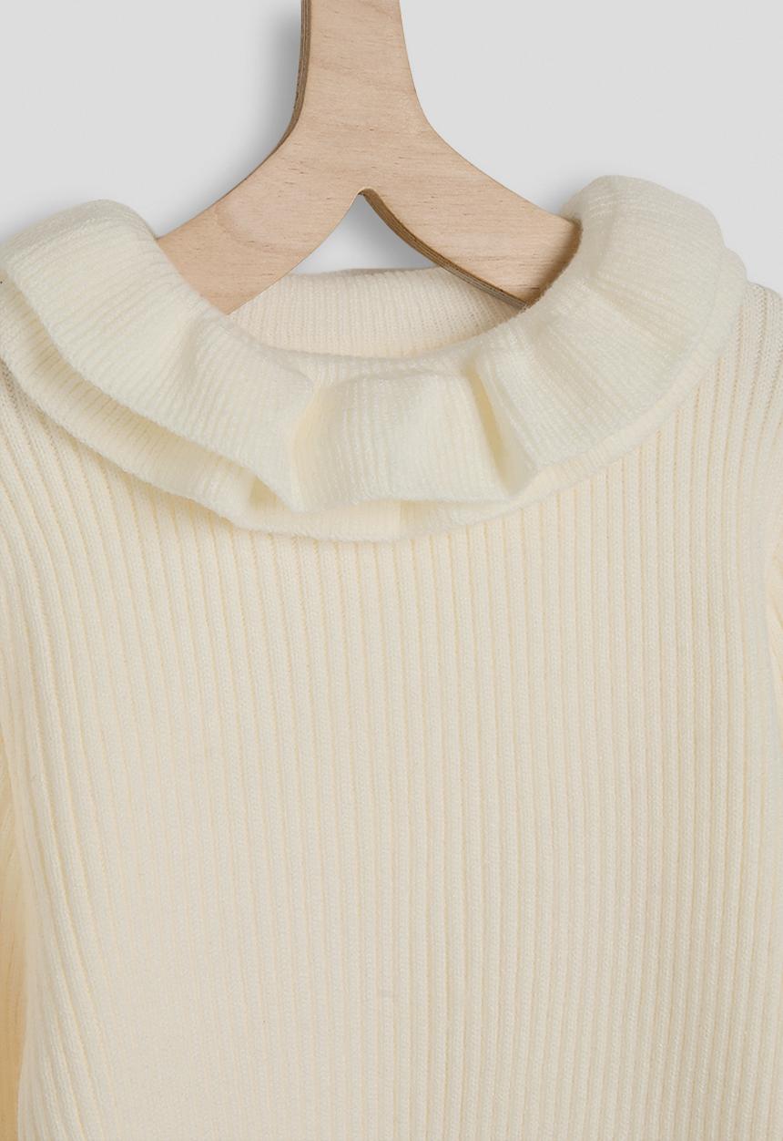 Pop Candy - Check tunic dress with ribbed long sleeve top - burgundy/cream