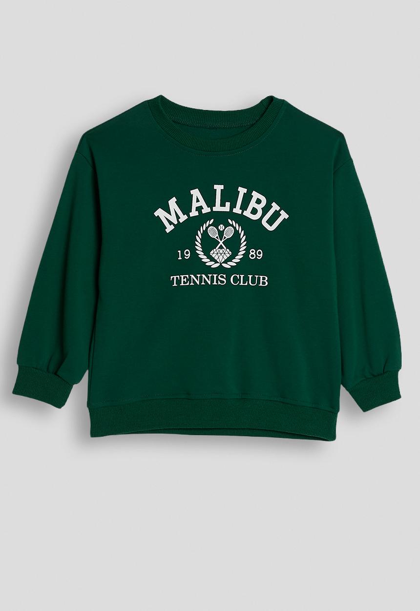 Pop Candy - Slogan sweatshirt with joggers - dartmouth green/malibu