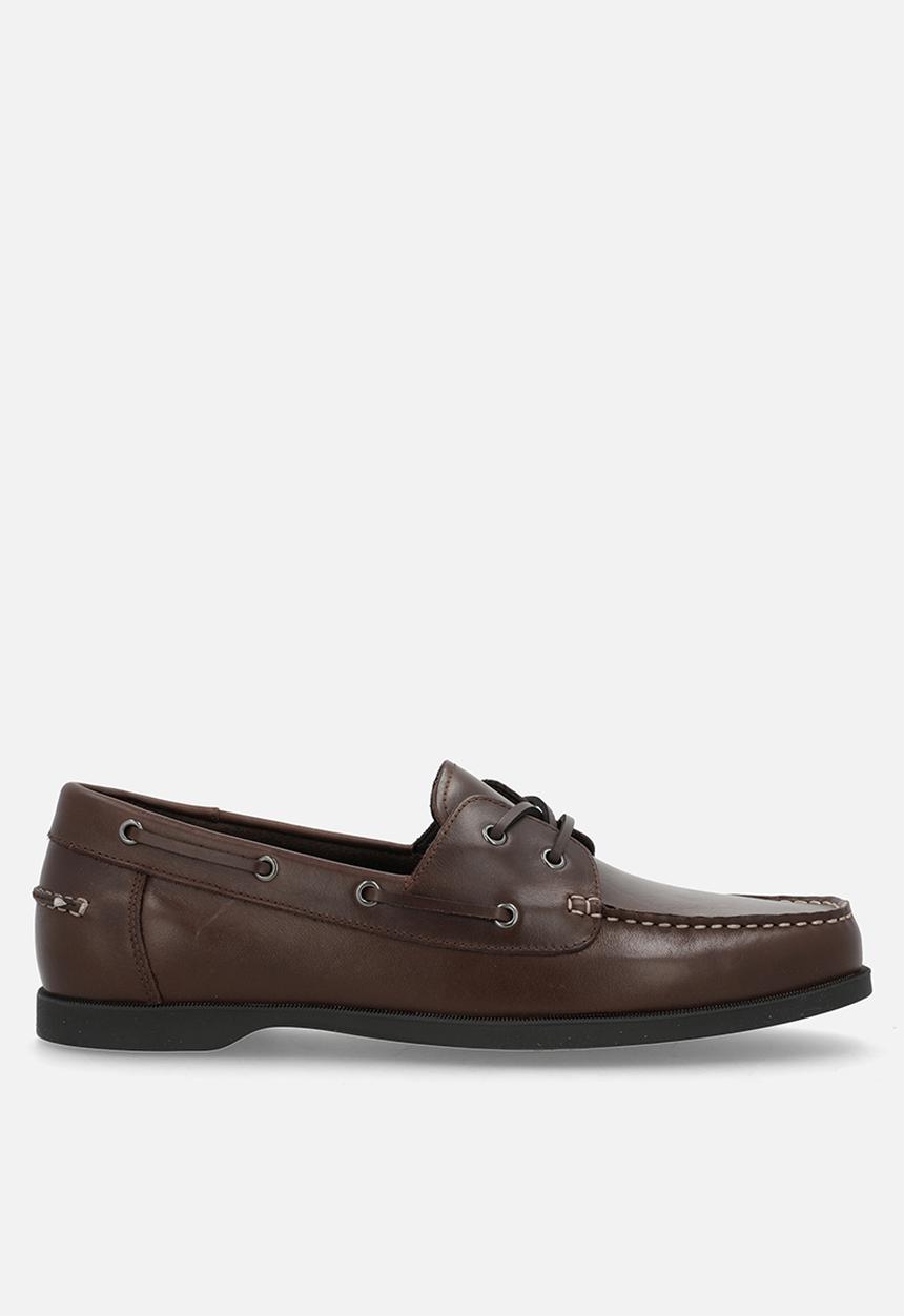 MANGO - Nautic loafer - brown leather