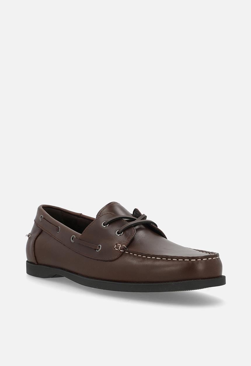 MANGO - Nautic loafer - brown leather