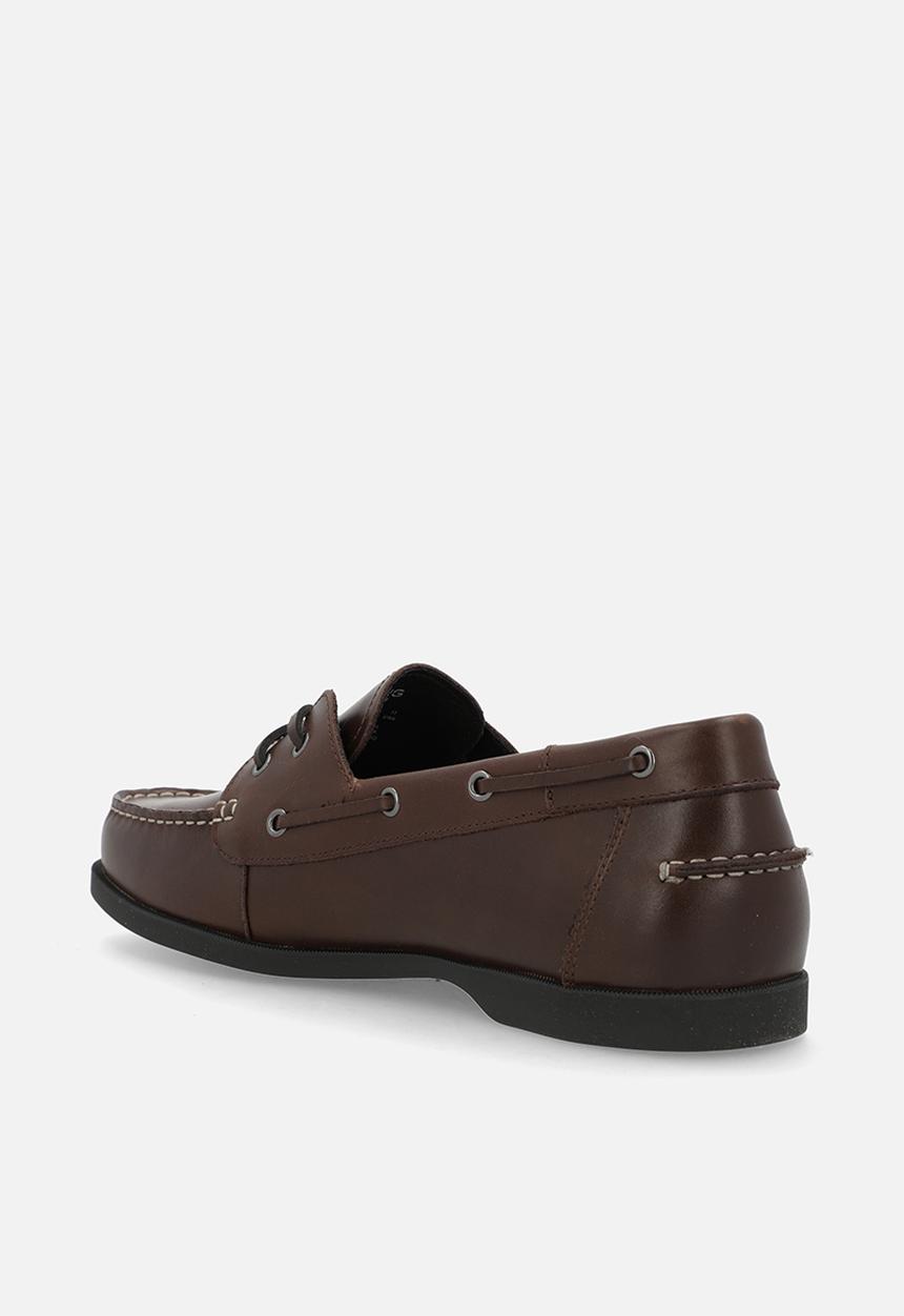 MANGO - Nautic loafer - brown leather