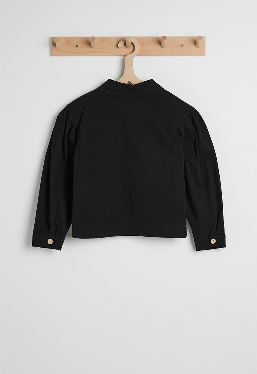 Pop Candy - Shacket with pocket flaps - black
