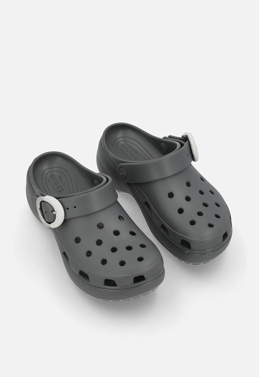 Crocs - Classic platform buckle clog - carbon