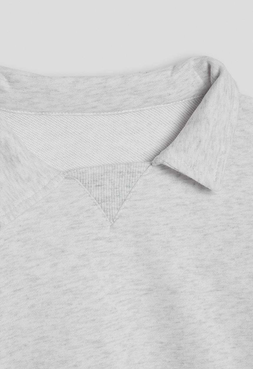 Pop Candy - Johnny collar sweatshirt with joggers - white smoke